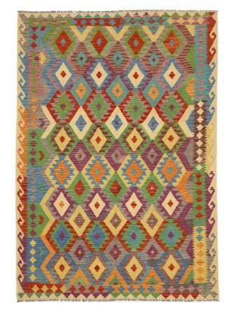 Kelim Afghan Old Style Vloerkleed 205X292 Wol