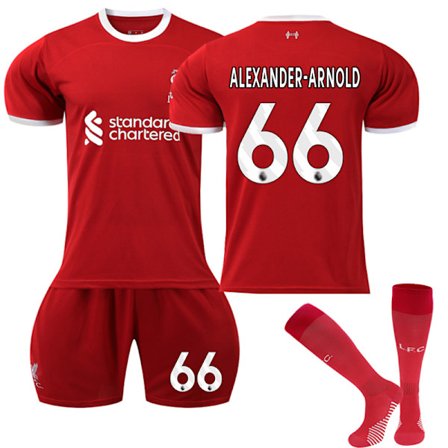 2023-2024 Liverpool Hemma Barn Fotbollströja Kit nr 66 Alexander-Arnold
