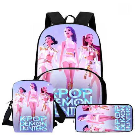 K-Pop Demon Hunter Rygsæk Skuldertaske Madkasse Penalhus Skolerygsæk-FF-