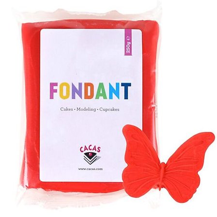 CACAS Fondant Rød 250g