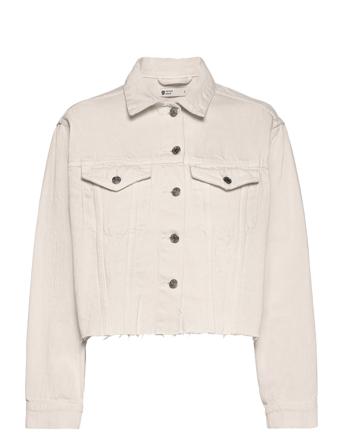 Raw Denim Jacket Dongerijakke Denimjakke Beige Gina Tricot