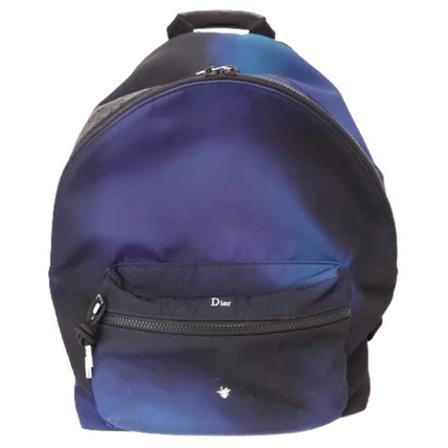 Dior Vintage, Pre-owned Nylon backpacks Blauw, Dames, Maat:ONE Size