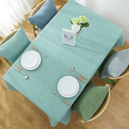 Puuvillapellavainen pöytäliina Suorakulmainen Ruokapöydän Liina Kansi Koti Dekor