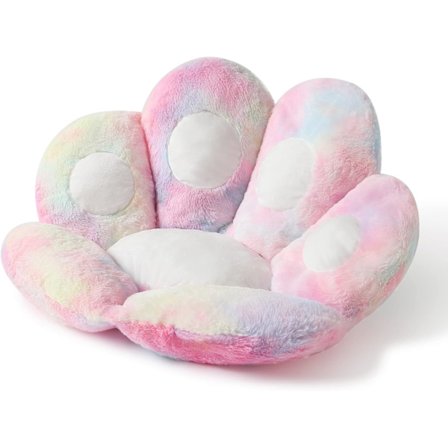 Kattepote Pute, Komfortabel Kawaii Stolpute, Bjørnepote Lat Sofa Kontor Gulvpute, Søt Plysj Spillstol Setepute, Fargerik 70 x 60 cm