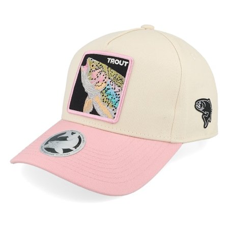 Skillfish - Beis adjustable Gorra - Rainbow Trout Box Stone/Light Pink A-frame Trucker @ Hatstore