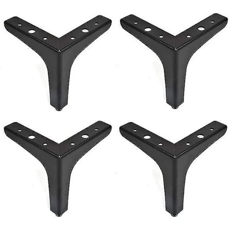 4 stk. Møbelfødder Sort DIY Bordben Skabfødder