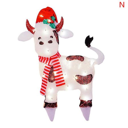 Juledekorationer Udendørs Lysende Dyr, hund, hjort, julemand udendørs