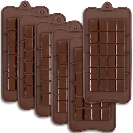 Choklad Silikonformar, ?Brytbara Godis- och Energibars Silikonformar, 6-pack
