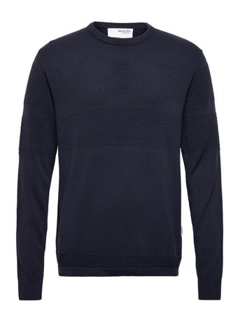 Slhmaine Ls Knit Crew Neck W Navy Selected Homme