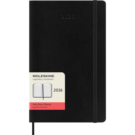 Moleskine Calendrier 12M Daily 2026 Softcover Large Black
