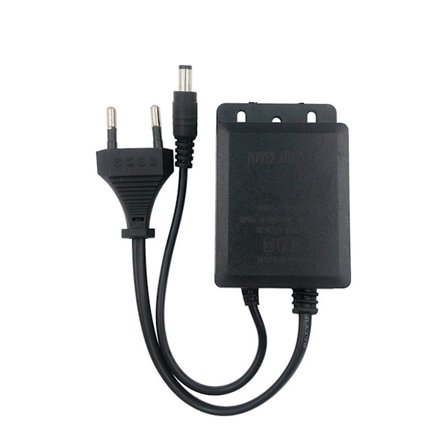 12V 2A vandtæt strømforsyning vandtæt strømforsyning til kamera regntæt strømforsyning lysstrimmelforsyning med EU-stik B(sort)