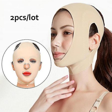 2pcs-lot Face Lift V Shaper Mask Facial Slimming Bandage Chin Cheek