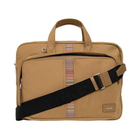 PS By Paul Smith, Shoulder bag with logo Bruin, Heren, Maat:ONE Size,Katoen,Streeppatroon