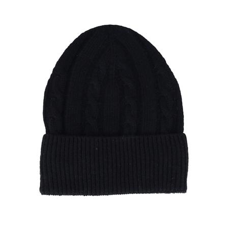 MJM Hats - Musta cuff Beanie - Beanie Rib 32 Recycled Wool Mix Black Cuff @ Hatstore