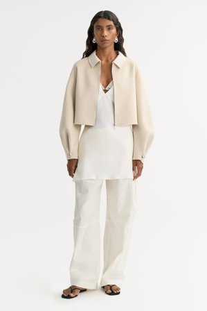 Soft Goat - Zip jacket - Cashmere jacket - S - Cream