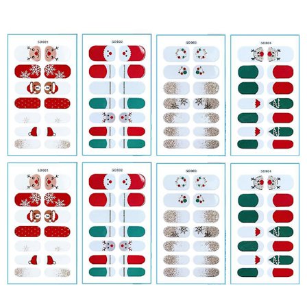 Jule Neglefolier Søde Gel Negle Klistermærker Selvklæbende Manicure