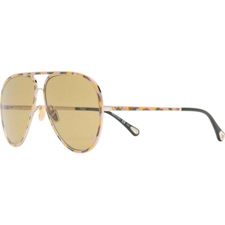 Chloé Solbriller Ch0099S 001 Gul, Dame Solbriller, Størrelse: ONE Size