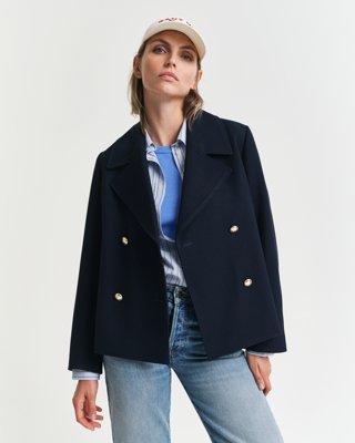 GANT - Klassisk peacoat til dame evening blue