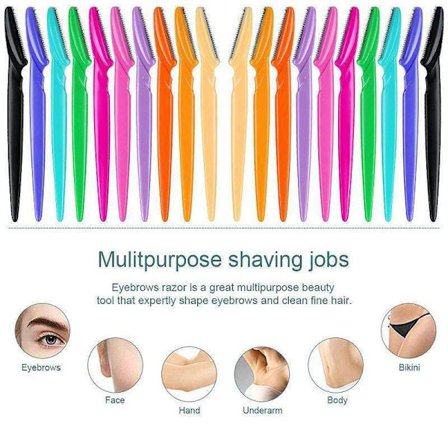 3-pakning Øyenbrynskniv - Skjeggkniv - Øyenbrynskniv - Trimmer