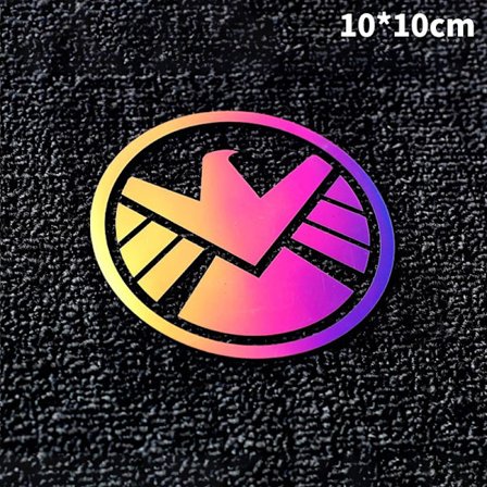 Iron Man Avenger Car Svart reflekterande klistermärke Motorcykelbil Tr