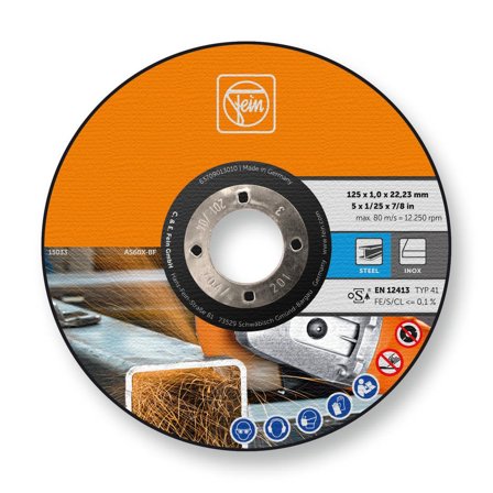 Fein 38199118 Kapskiva Ø125 mm, 25-pack 1 mm, Maskintillbehör & förbrukning