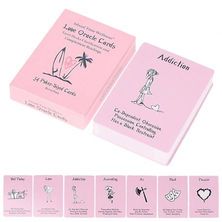 Rosa Wellness Love Oracle -kortit Tarot Ennustus Perhepeli