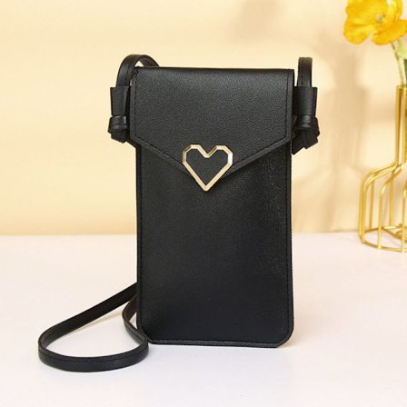 Mobiltelefonväska Touch Screen Telefonväskor SVART