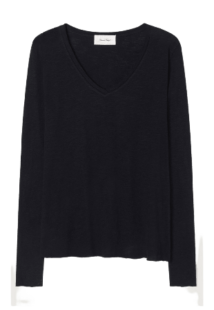 American Vintage T-shirt långärmad Jacksonville Överdelar Dam Svart XS