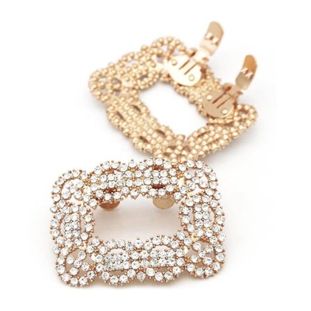 Rhinestone Shoe Clip Shiny Dekorativ Clip GOLD C C