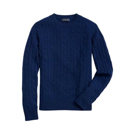 Brooks Brothers, Round-neck Knitwear Blauw, Heren, Maat:M