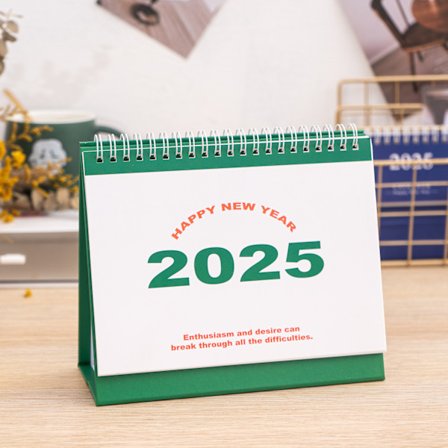 2025 skrivbords kalender enkel liten fräsch kreativ skrivbords prydnad plan stans kort anteckningsblock engelsk kalender