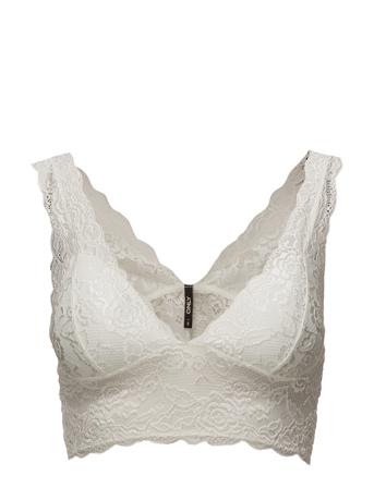 Onlchloe Lace Bra Acc Lingerie Bras & Tops Soft Bras Bralette Hvit ONLY*Betinget Tilbud