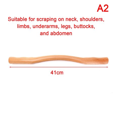 1 st Gua Sha Massagestav Naturligt Trä Bambu Massagestav Gouache Trä Nacke Axel Rygg Muskelavslappnande Massageapparat~00179