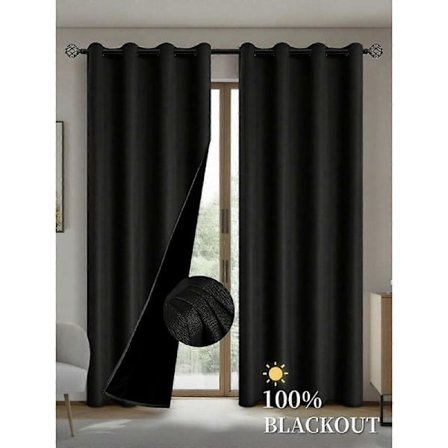 Mørkleggingsgardiner med isolerende fôr for stue, soverom, kjøkken, interiør grey 100X250CM 1STK&Maljettopp
