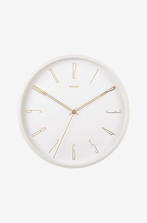 Karlsson - Veggklokke Belle Numbers - Hvit - Veggklokker & bordklokker - Fra Homeroom