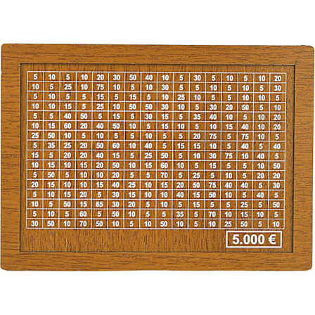 Trebank for pengesparing barn og voksne - pengesparebøsse med teller