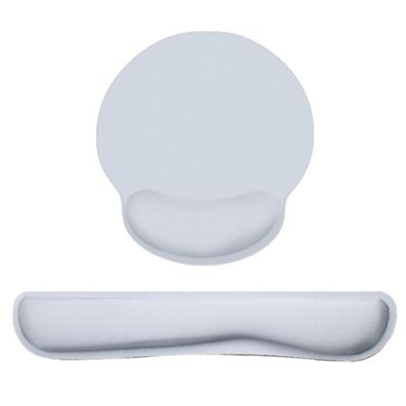 Rannetuella varustettu hiirimatto, muistivaahto näppäimistöalusta (harmaa)