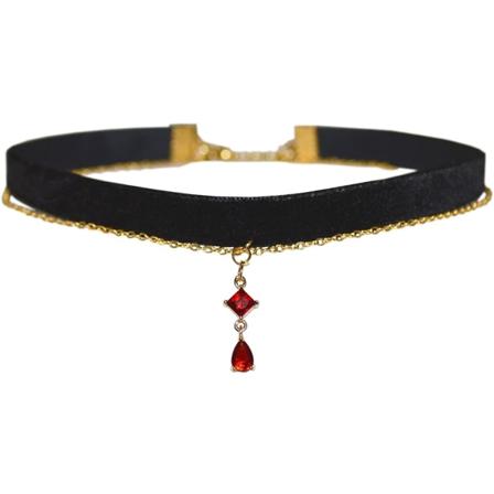 Svart hängande chokerhalsband för kvinnor gotiska spets chokerhalsband häxbrud vampyr accessoarer estetisk kawaii smycken för kvinnor tonårsflickor