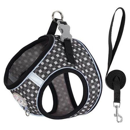 Bästsäljande kattkoppel, husdjurssele och rygg för kattunge, rutigt tryckt andningsbar hundsele och valp