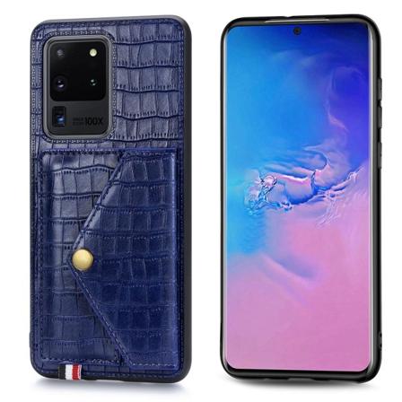 Samsung Galaxy S20 Ultra - Elegant beskyttende dekselkortholder Blå