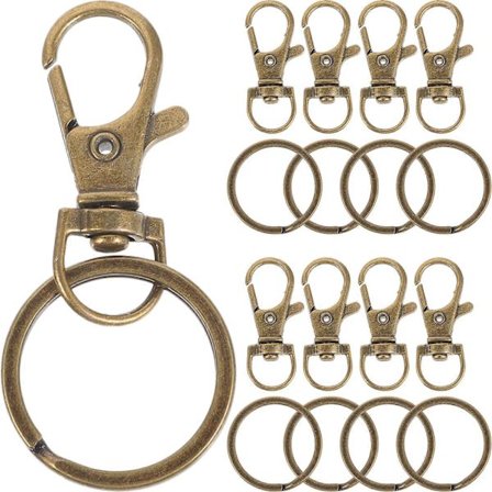 60 stk. Veskespenne Metall Nøkkelringer DIY Nøkkelringtilbehør Sink Legering Nøkkelringspenne (Bronse)