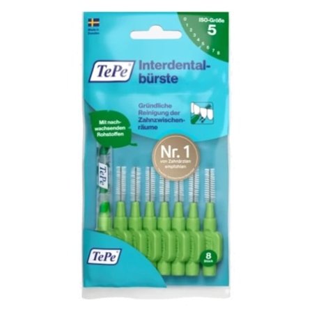 Interdentalborstar TePe - Grön 0/8 mm/ Storlek 5/ 8-Pack