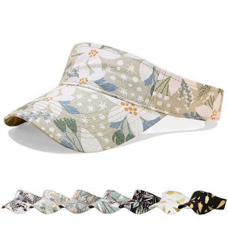 Solskærm til kvinder - Justerbar sommerskærm, golfskærm (beige)