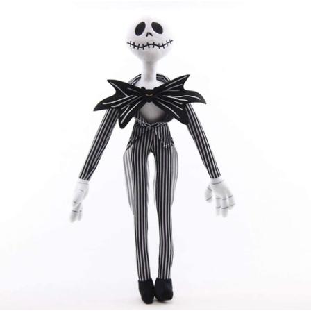 Stofdyr Jack Skellington Dukke Skelet Hoved Plysdyr Fyldt Halloween