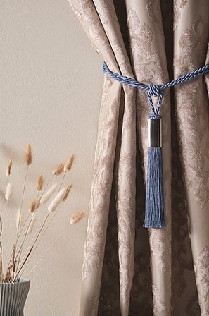 Jotex - Raffhalter Mit Quasten, 2er-pack Himmelblau - OLIVIE - Kaufe Raffhalter bei Jotex