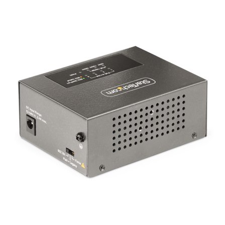 StarTech 4-Port Multi-Gigabit PoE++ Injector, 5/2.5G Ethernet (NBASE-T), PoE/PoE+/PoE++ (802.3af/802.3at/802.3bt), 160Watts Power Budget, Wall/DIN