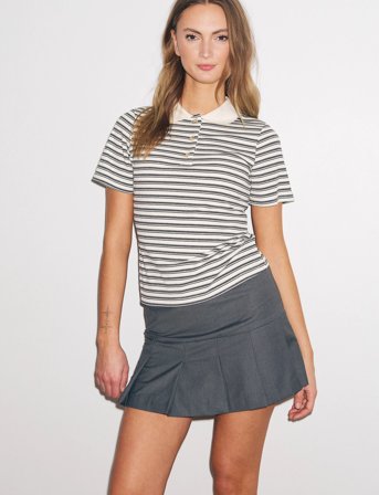 Noella Leyna Polo Top - Grey - XXL