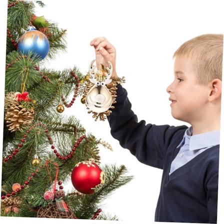 Juleelg Henger Pynt Plastmalt Formet Kuler