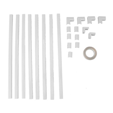 Ledningsskjuler Stilfull Ledningsdeksel Kabelkanalsett Kabelgjemmer for TV Kontor 40x1,5x0,9cm