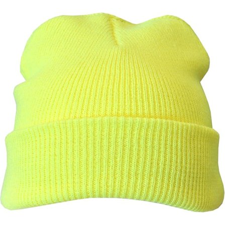 Blød og behagelig strikket vinterhue til mænd og kvinder - Casual, varm, skøn, skully, skihovedbeklædning Gul